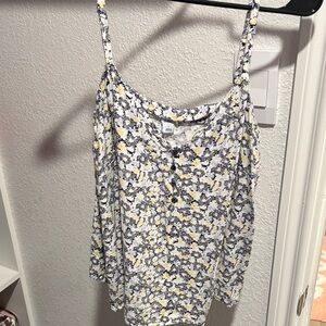 Old Navy Women's Floral Camisole - Black, White, Yellow